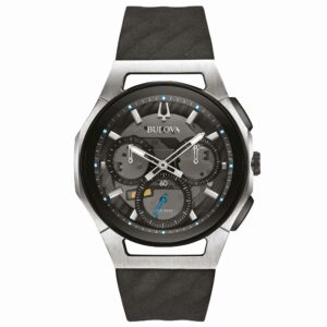 Bulova Curv Progressive 98A161 - Gioielleria Casavola di Noci - cronografo al quarzo con lancette a movimento continuo - quadrante scheletrato