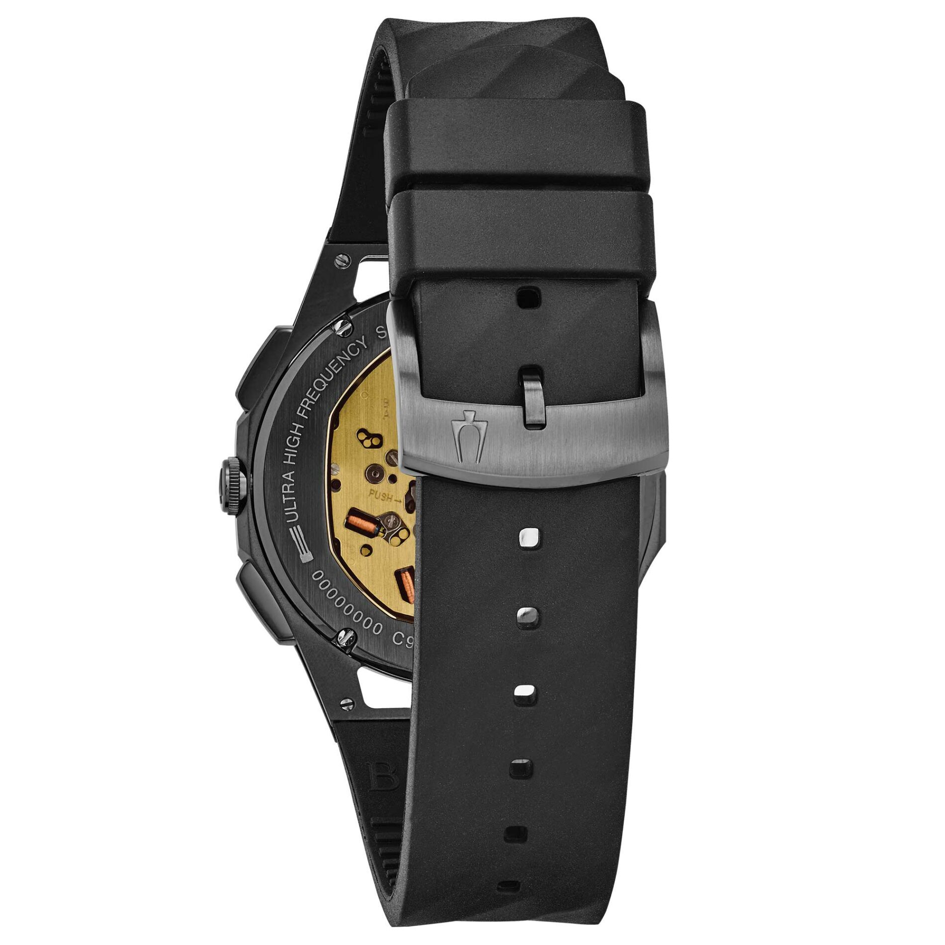 Bulova Curv Progressive 98A162 - Gioielleria Casavola di Noci - cronografo al quarzo con lancette a movimento continuo - cinturino in gomma