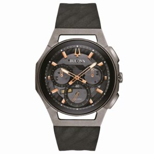 Bulova Curv Progressive 98A162 - Gioielleria Casavola di Noci - cronografo al quarzo con lancette a movimento continuo - quadrante scheletrato