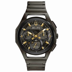Bulova Curv Progressive 98A206 - Gioielleria Casavola di Noci - cronografo al quarzo con lancette a movimento continuo - quadrante scheletrato