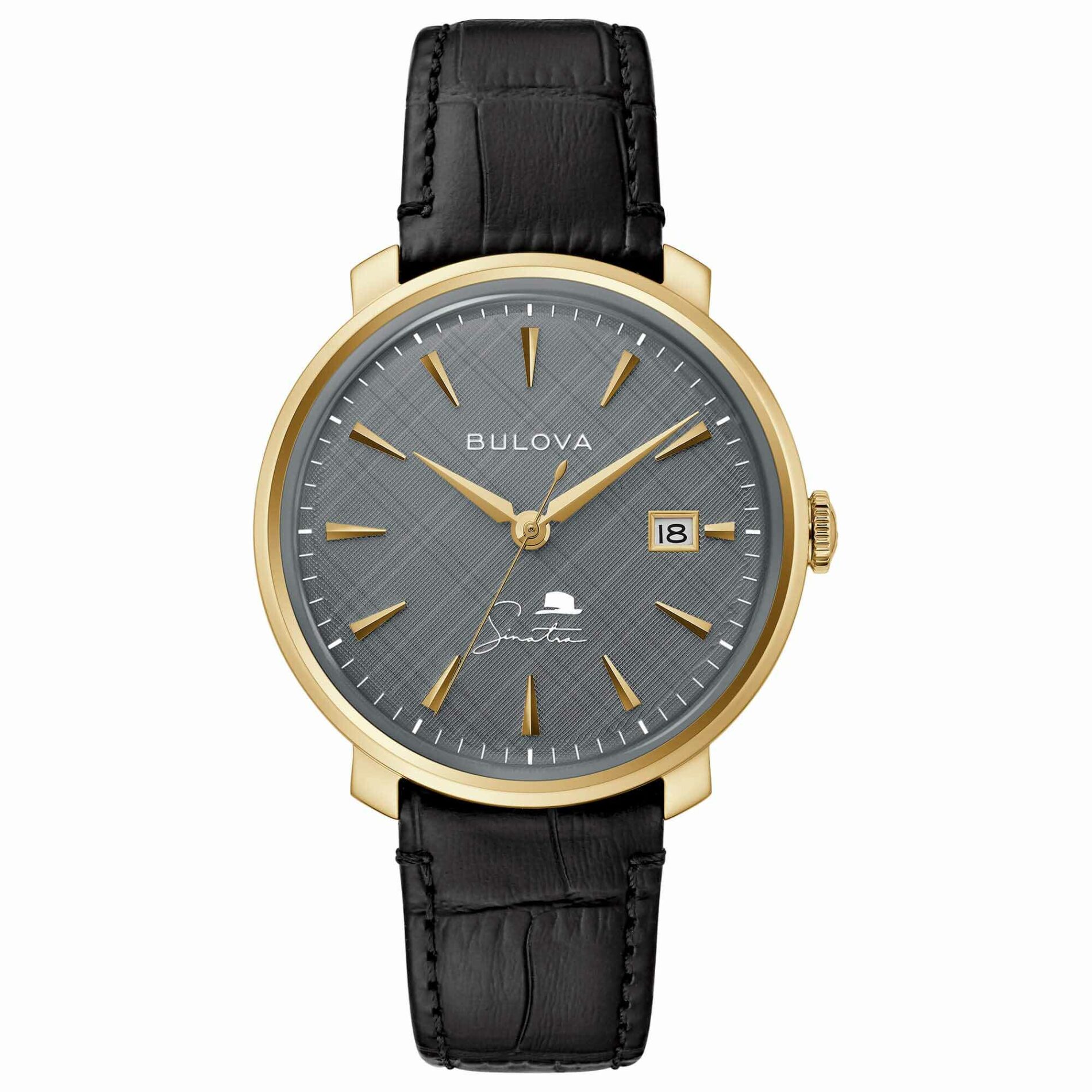 Bulova Frank Sinatra 97B201 - Gioielleria Casavola di Noci - orologio automatico - quadrante antracite - lancette dorate