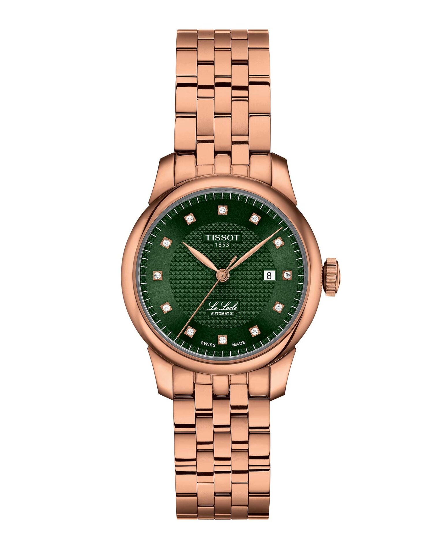 Tissot Le Locle Automatic Lady T006.207.22.033.00 - Gioielleria Casavola di Noci - orologio svizzero da donna automatico con diamanti - cassa e bracciale in acciaio INOX oro rosa