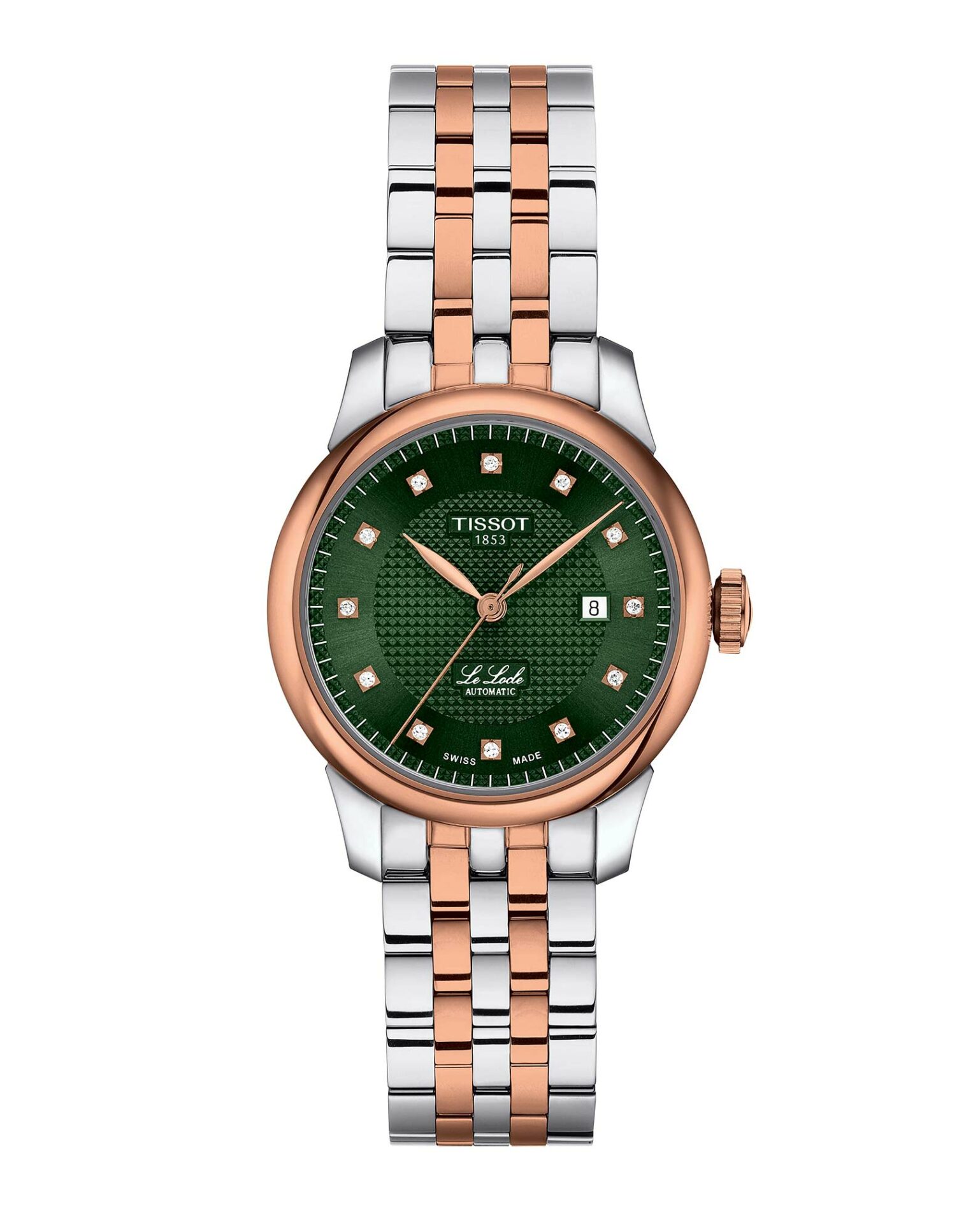 Tissot Le Locle Automatic Lady T006.207.22.096.00 - Gioielleria Casavola di Noci - orologio svizzero da donna automatico con diamanti - bicolore argento oro rosa