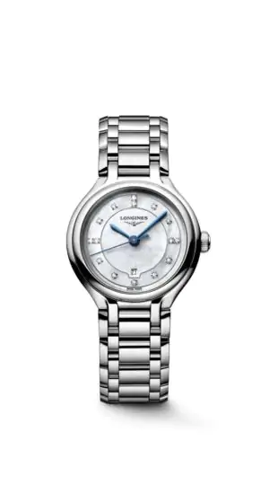 Longines Primaluna L8.142.4.87.6 - Gioielleria Casavola di Noci - orologio al quarzo svizzero da donna - quadrante madreperla e diamanti come indici - cassa in acciaio INOX